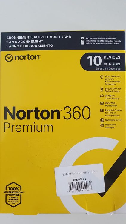 Symantec NORTON 360 Standard - 1 appareil - 1 année