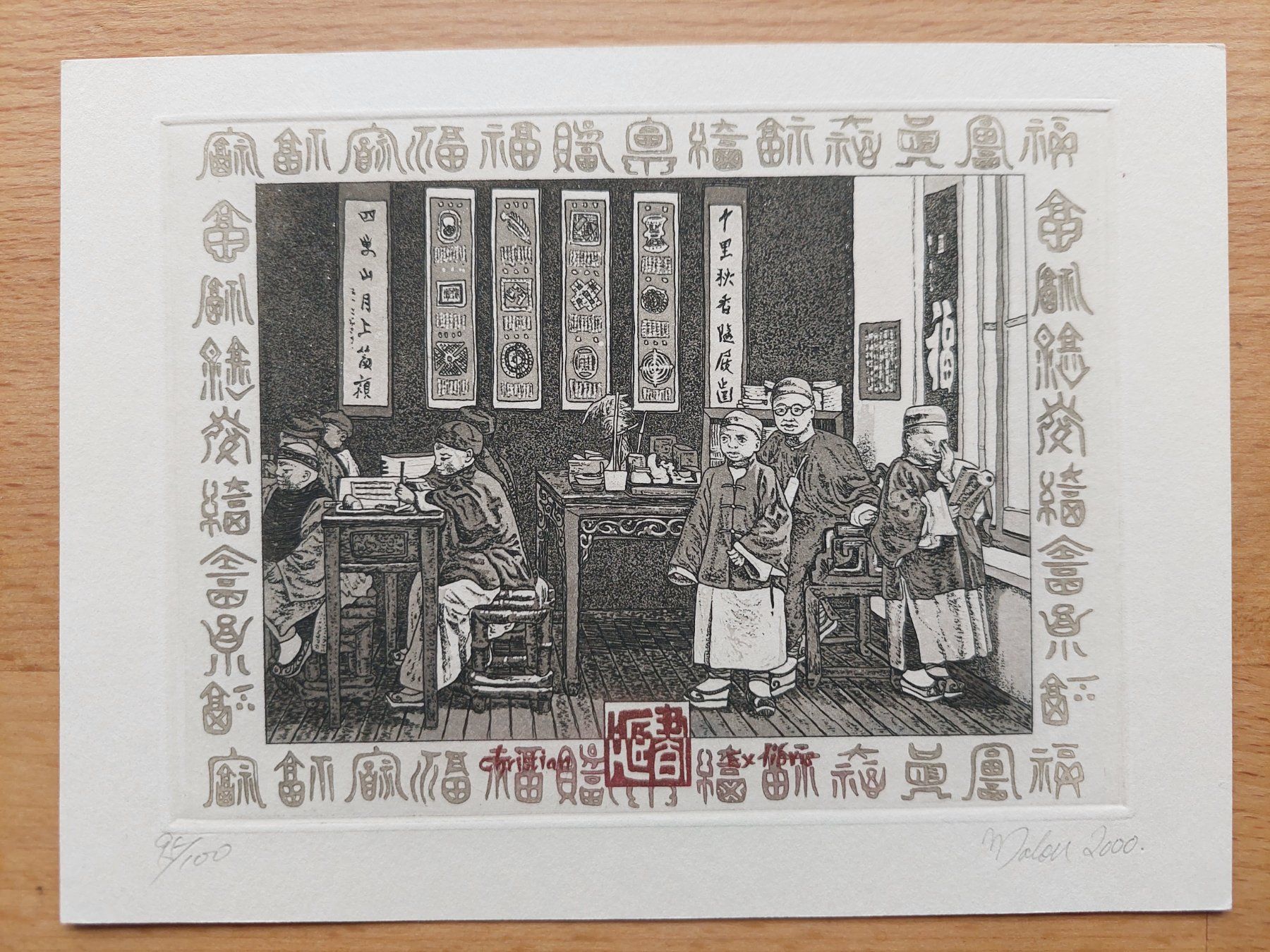 Dipinti: Exlibris Malou Hung - Original Radierung signiert – Usato da Obfelden venduto da Exlibris-Art