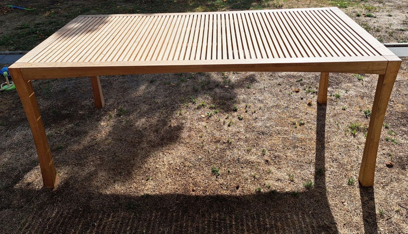 Tischset: Bambus Gartentisch & 6 Stühle – Gebraucht aus Küttigen von st.hasler 1