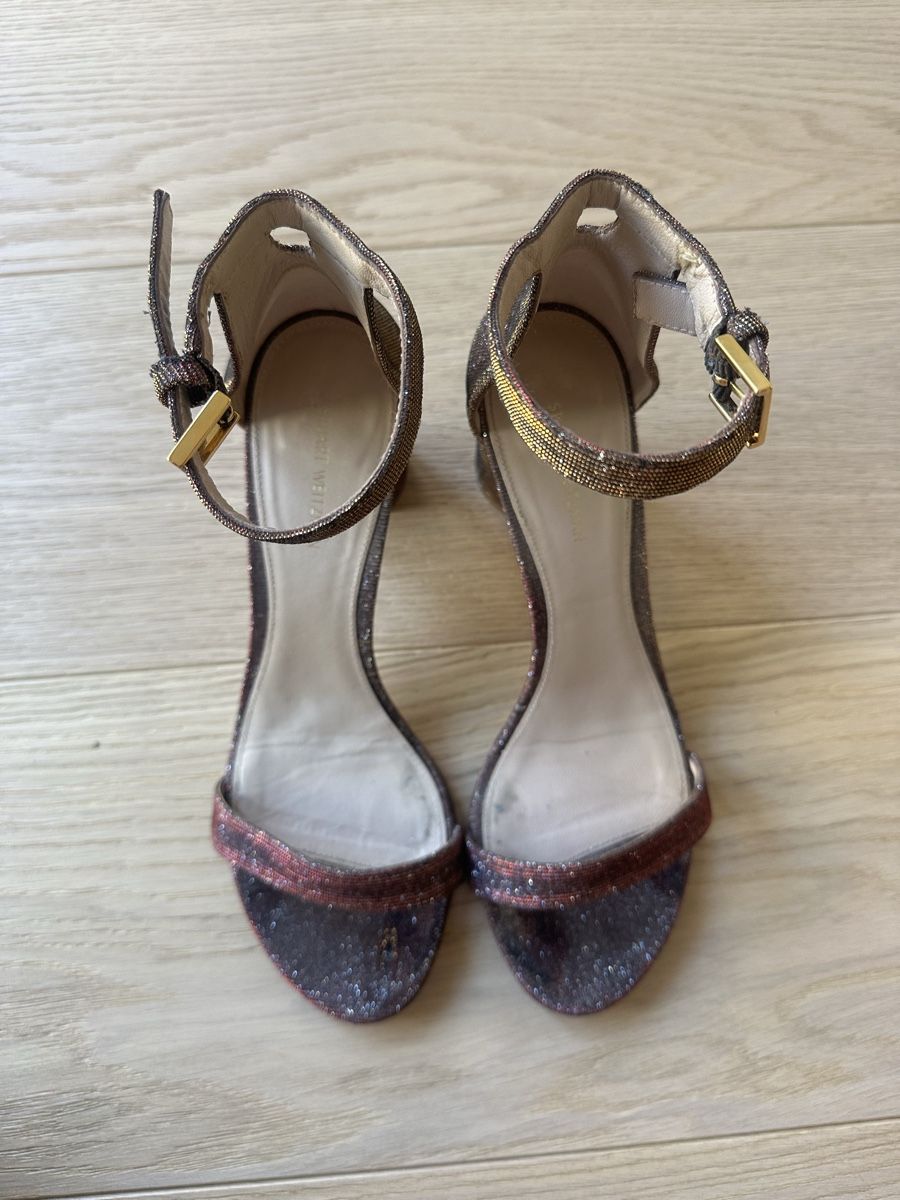 Stuart Weitzman Scarpe da donna: Stuart Weitzman EU39 US8.5 iridescent block heels – Usato da St. Niklausen LU venduto da lau_259n 2