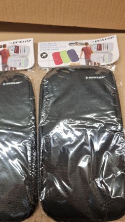 2 Stück Reise Geldbörse schwarz von Dunlop