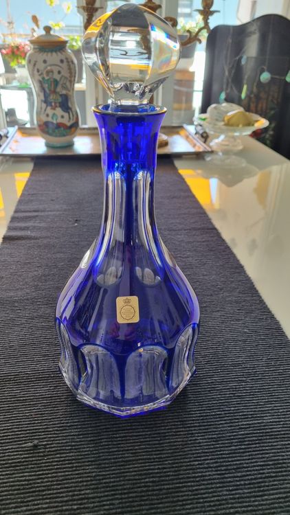 NACHTMANN BLEIKRISTALL KARAFFE MIT BLAUEM ÜBERFANG-29,7 CM (Gebraucht) in Locarno für CHF 95 – mit Lieferung auf Ricardo kaufen