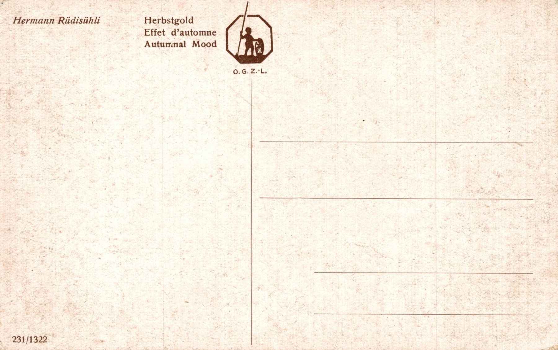 Cartoline postali: 6 Karten Hermann Rüdisühli - Herbstmorgen – Usato da Bronschhofen venduto da Astore 3