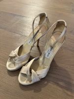 Jimmy Choo Satin Sandaletten Gr. 38 – Ivory – Bridal / Hochz
