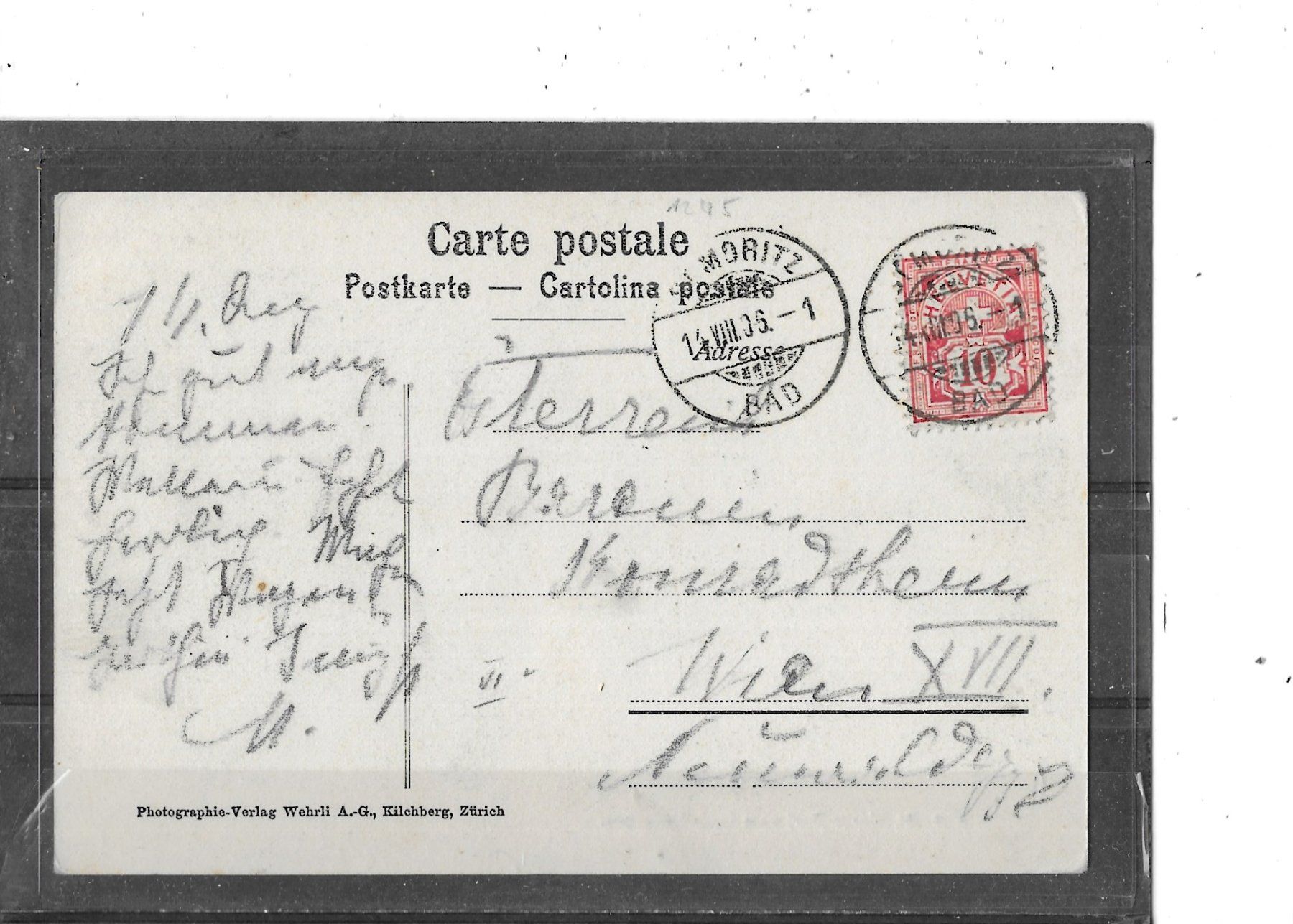 Cartoline postali: GR St.Moritz-Dorf 1906 vom Innfall aus gesehen – Usato da Schocherswil venduto da Wilare 1