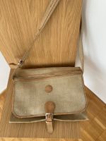 Leinen Ledertasche mit Umhängegurt