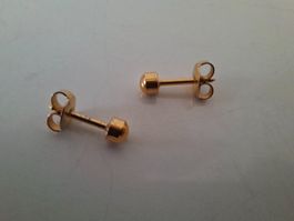 Ohrstecker  vergoldet  Kugel Design