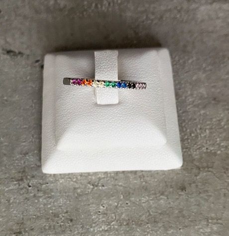 Ringe: Regenbogen Ring - Silber mit Cubic Zirkonia - 56 ODER 59  🌈 – Neu und originalverpackt aus Basel von La_Serenade 1