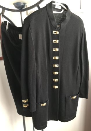Schwarz Zweiteiler tailleur noir taille 44