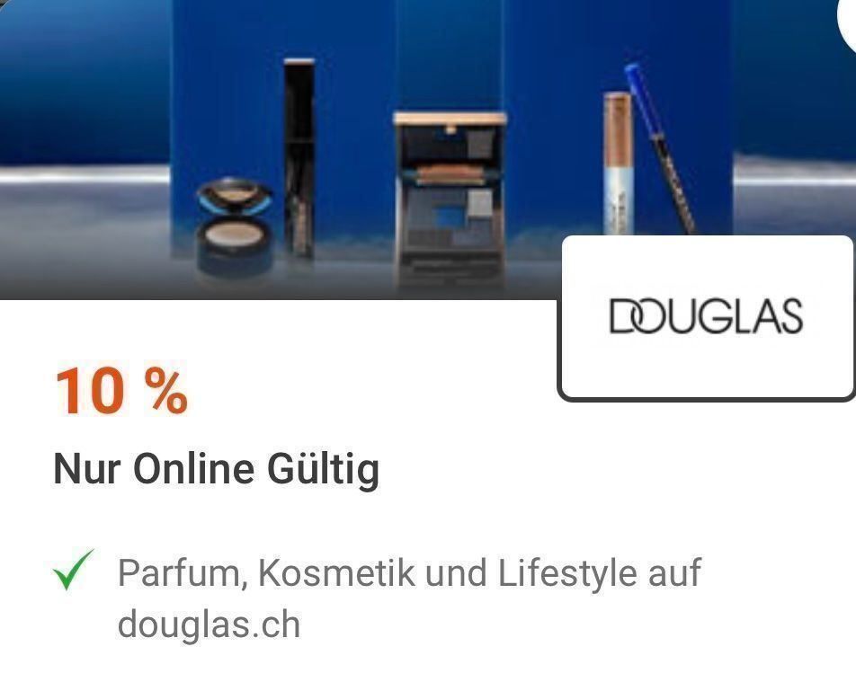 Buoni: Douglas 10% Rabatt Gutschein – Nuovo e nell'imballaggio originale da Zürich venduto da Marcel_2202