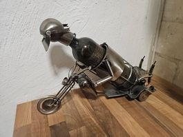 Flaschenhalter Metall Motorrad Design guter Zustand