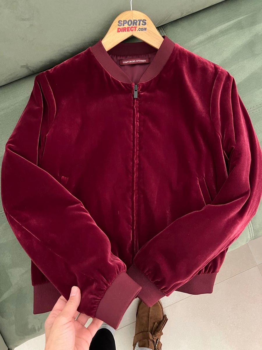 Comptoir des Cotonniers Giacche: Burgundy Velvet Bomber, S – Nuovo (secondo la descrizione) da Corsier GE venduto da Karol_save_planet 4