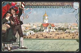 Nürnberg, Volksfest 1904, Festgelände,