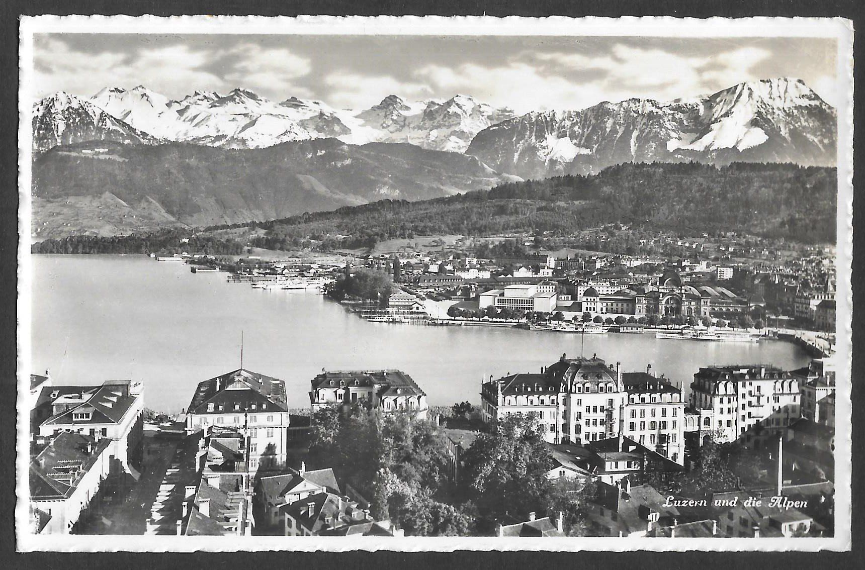 Cartoline postali: Luzern und die Alpen – Usato da Olten venduto da clotaldi