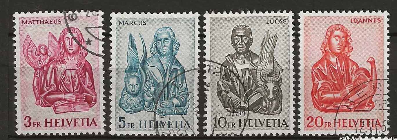 Tutti i francobolli: CH381 - Evangélistes obl. – Usato da Trélex venduto da Phil_Albert