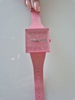 Swatch Uhr quadratisch Pink mit Datumsanzeige gebraucht