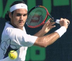 Roger Federer Autogramm signert Foto 20x25cm
