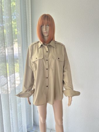 Lauren Ralph Lauren beige cotton shirt size XL