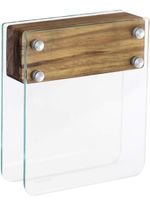 Küchenmesser Halterung, Messerblock, magnetisch Glas/Holz
