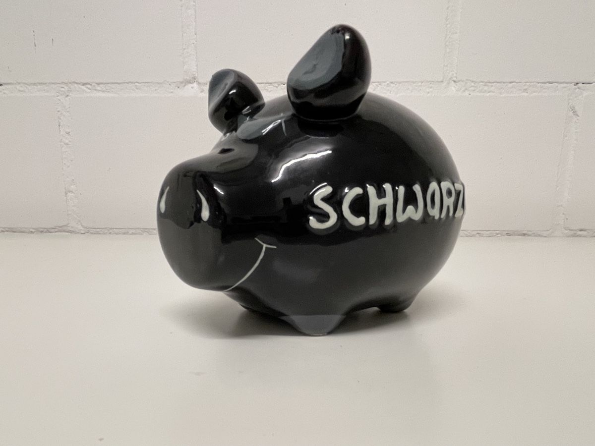 Salvadanai: Sparschwein "Schwarzgeld", lustige Deko – Usato da Spreitenbach venduto da R_1691