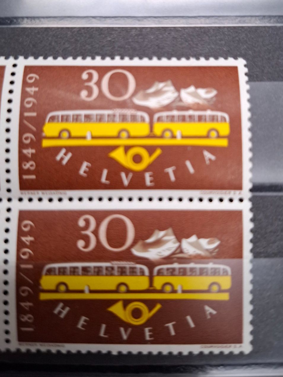 Tutti i francobolli: 100 Jahre eidgenössische Post  -  4er Block ***     /  99 – Nuovo (secondo la descrizione) da Rümlang venduto da coh_87ww 1