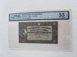 Suisse 5 francs 1951 PMG AU55