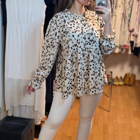 🤍 Elegante Bluse Gr. L/XL – Soft Print Chic
