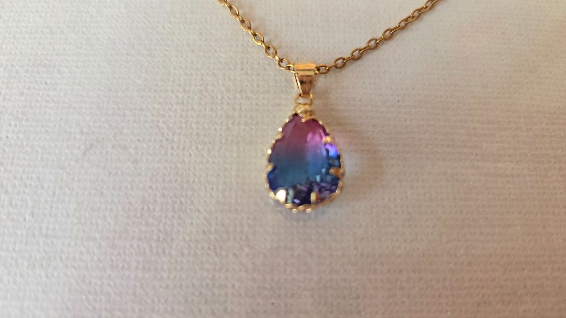 Orecchini pendenti & Orecchini a lobo: Schmuck set Blau Lila Ohrringe Kette Frühling Modeschmuck – Nuovo (secondo la descrizione) da Weggis venduto da Leeclipse 3