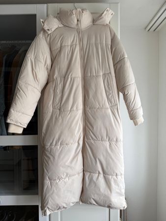 Winterjacke, beige, Grösse S, Elfenbein-Weiss