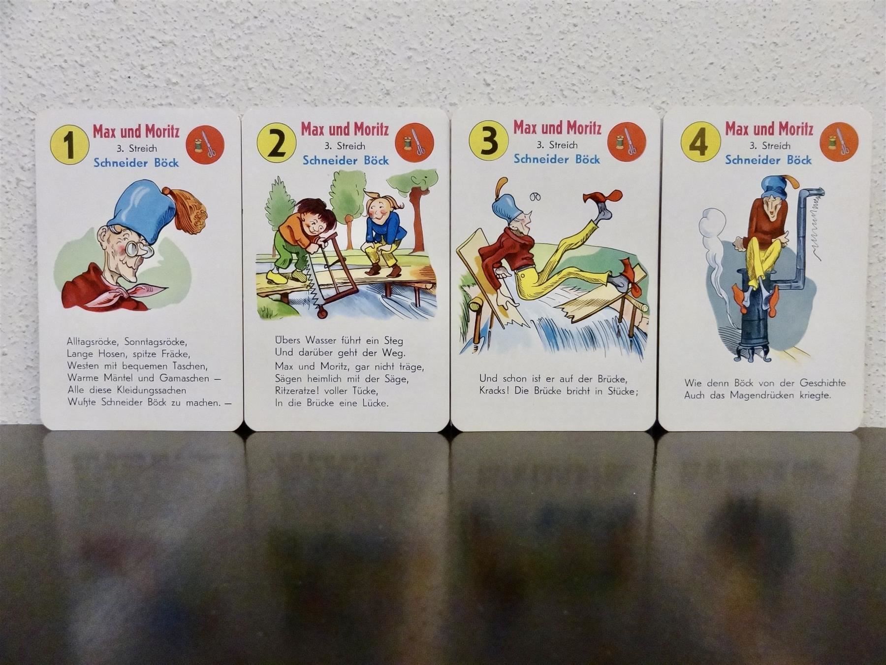 Giochi: schönes altes Quartett MAX UND MORITZ – Usato da Kerzers venduto da wisaundso 3