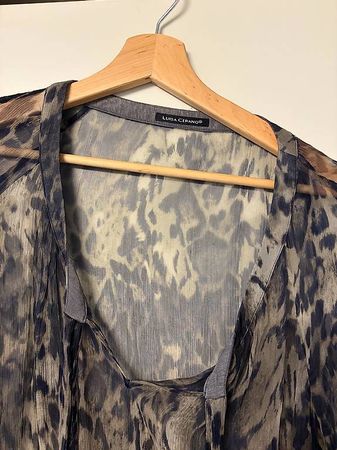 LUISA CERANO Bluse/Tunika (transparent), Muster in Grau