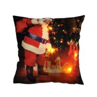 LED Kissen 40x40cm mit Füllung "Santa"