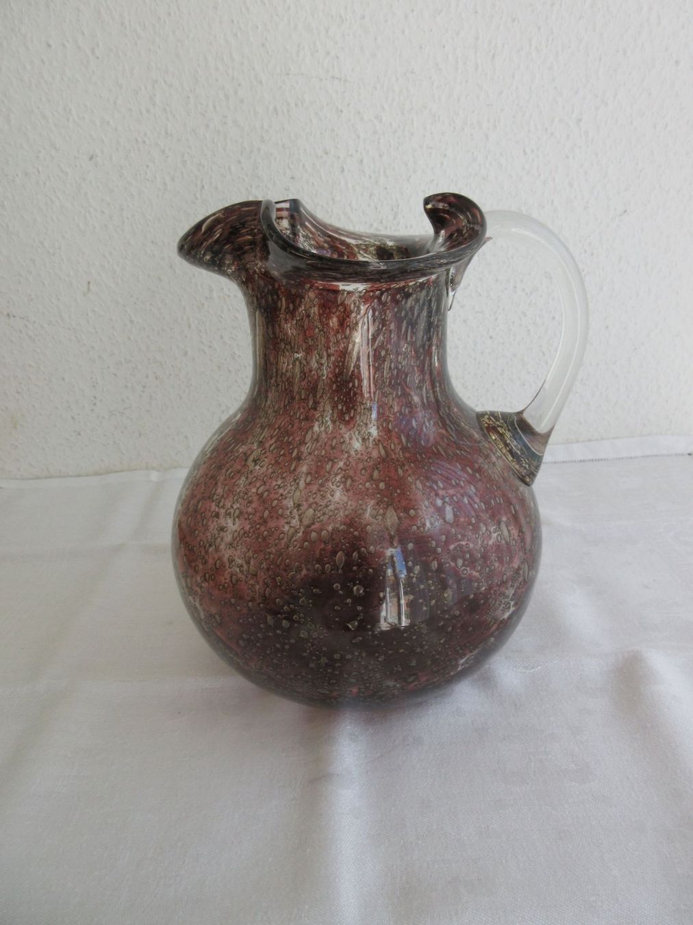 WMF Caraffe: Blasenglas Krug, bordeauxrot, WMF? – Usato da Binningen venduto da tempipassati