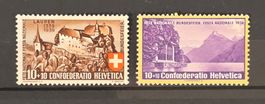 Schweiz 1938 & 1939 Bundesfeier Laupen & Tellskapelle MNH