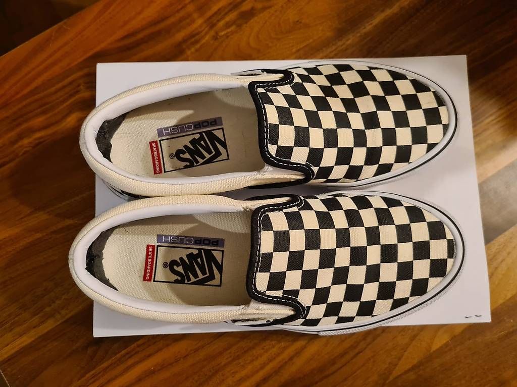 Scarpe da uomo: Vans Slip On mit Comfycush karriert Gr. 38 – Usato da Rupperswil venduto da Homer20 1