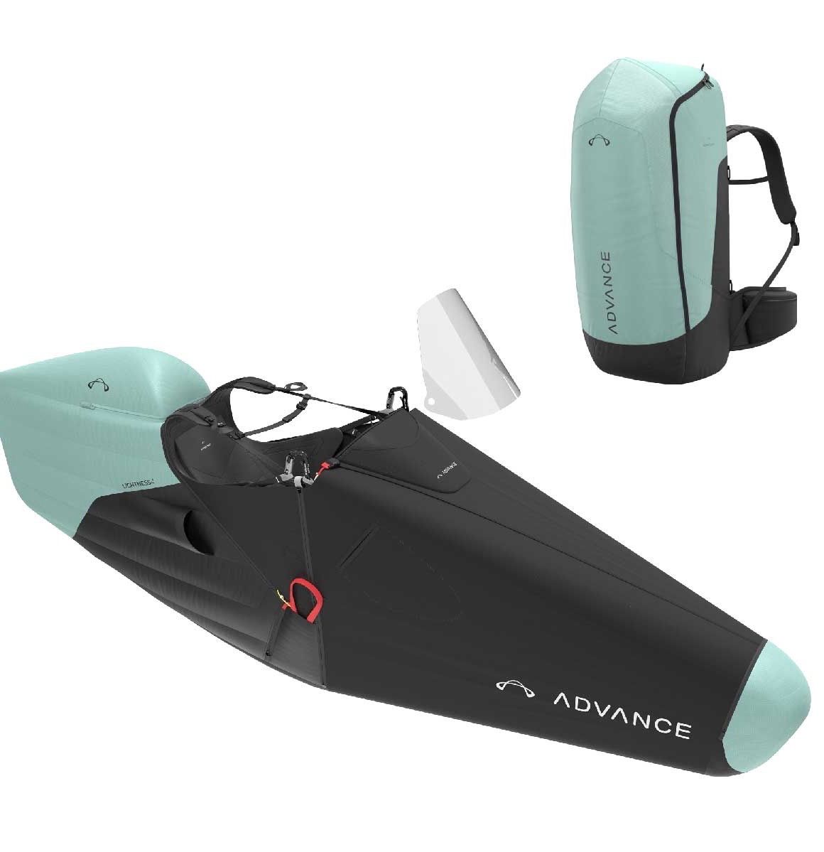 Sport dell'aria & Aquiloni: Gleitschirmgurtzeug Advance Lightness 4 mit Rucksack – Nuovo (secondo la descrizione) da Kappel SO venduto da Risk8