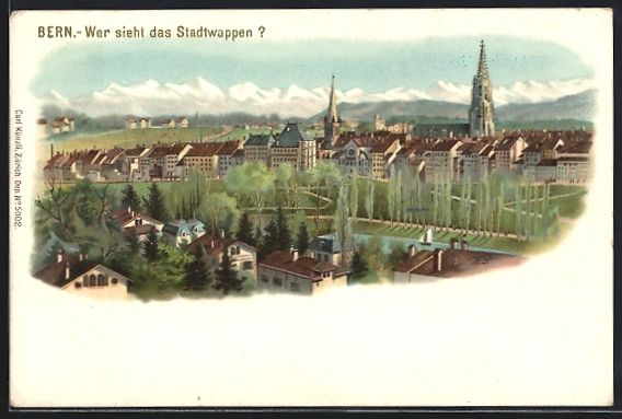 Cartes postales: Künzli Nr. 5002: Bern, Ortsansicht mit  – D'occasion à Berlin par bartko-reher