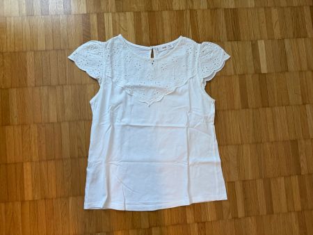 Mango Sommer Top mit Lochstickerei, Gr. S (100% Baumwolle)