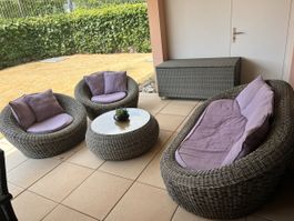Rattan-Gartenmöbel-Set