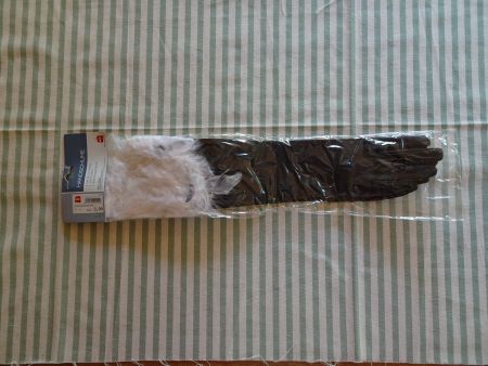 NEUE Handschuhe schwarz-weiss 40 cm mit Federn - 260417