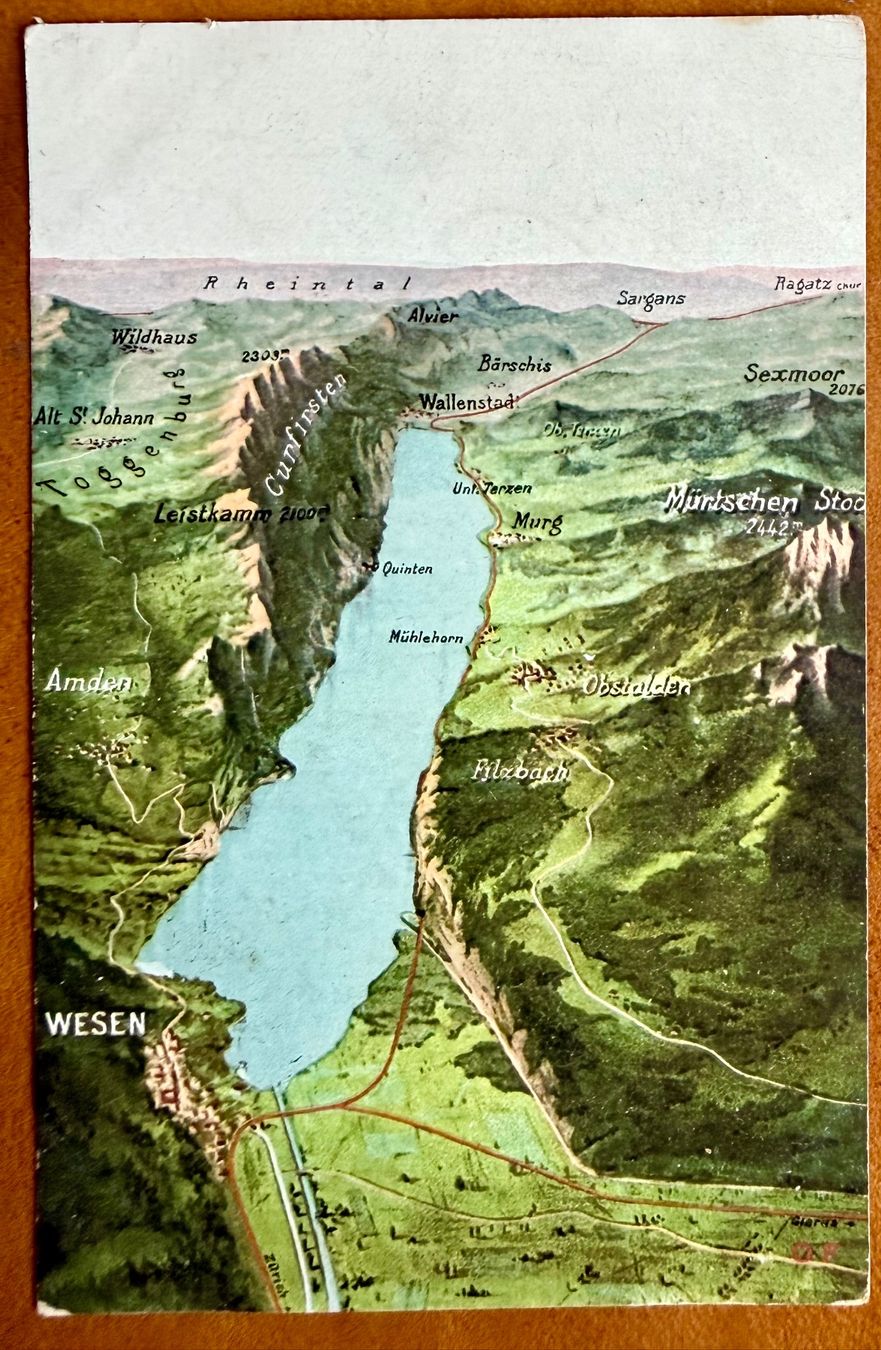 Cartoline postali: Wesen - Map - AK – Usato da Lutry venduto da Ediego