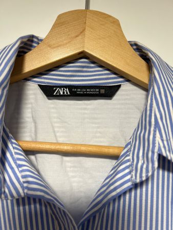 *NEU* ZARA Hemd Bluse Streifen Blau Weiss XS