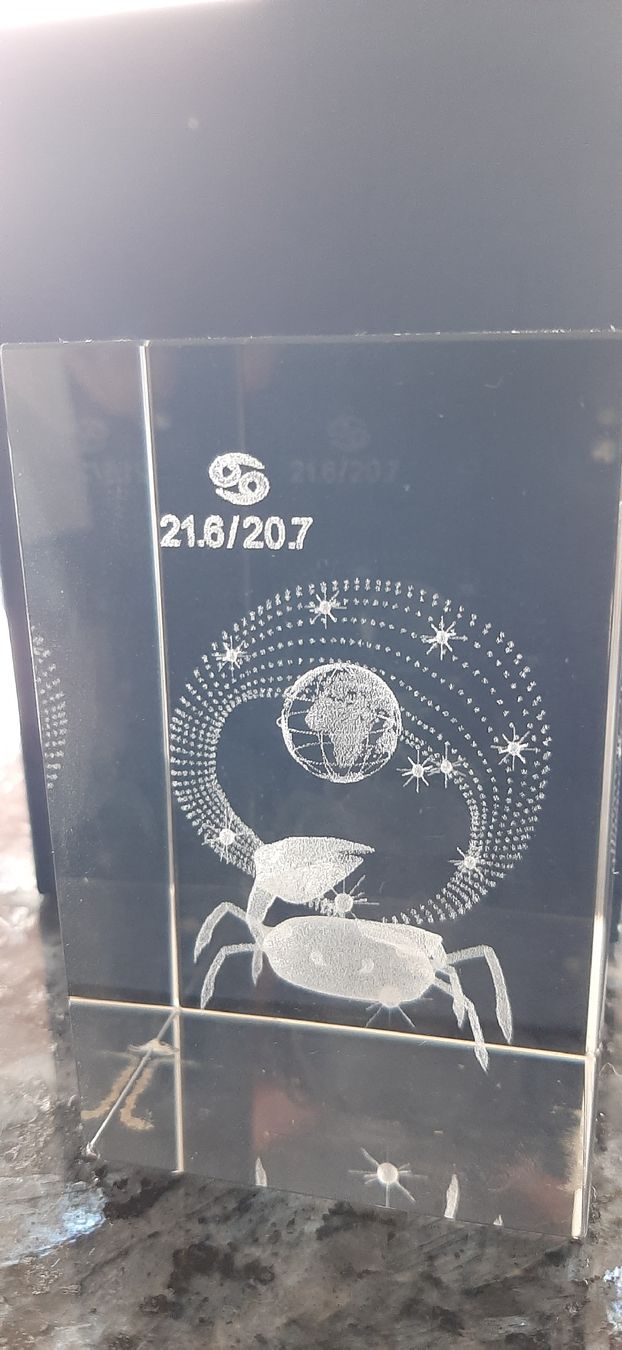 Tutte le decorazioni: Hologramm Krebs 3D aus Glas – Usato da Zuzwil SG venduto da alfaromeo159ti 1