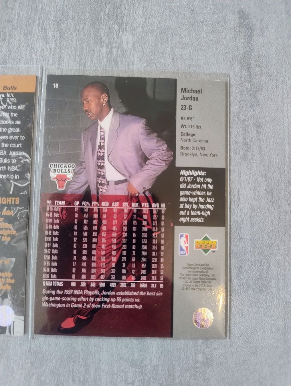 Nba Carte collezionabili: NBA Lot 2 cartes Upper deck Michael Jordan  – Nuovo (secondo la descrizione) da Martigny venduto da jul_7s5x 5