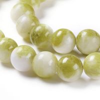 Jade Perlen  4mm gelb gefärbt, 1Strang