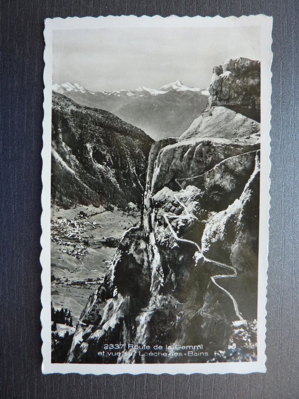Ansichtskarten: AK 1948  "Route Gemmi" gelaufen, Fr. 2.-- – Gebraucht aus Zürich von Aetna14
