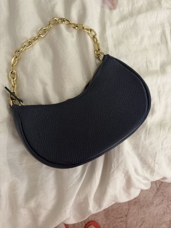 Sac à main doré et bleue marine 