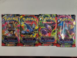 4x Fatale Flammen Booster Pack Art-Set (Sealed) DE