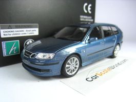Saab 9-3 Sport Combi Phase I 2005-2007 blau met.        1:43