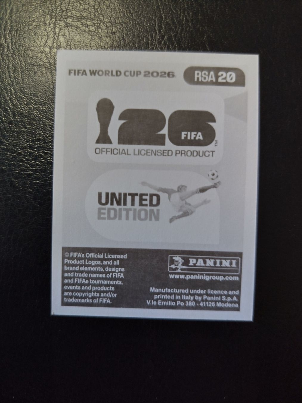 Panini Carte collezionabili: Panini FIFA World Cup 2026 RSA 20 – Nuovo (secondo la descrizione) da Matzingen venduto da Clie42 1